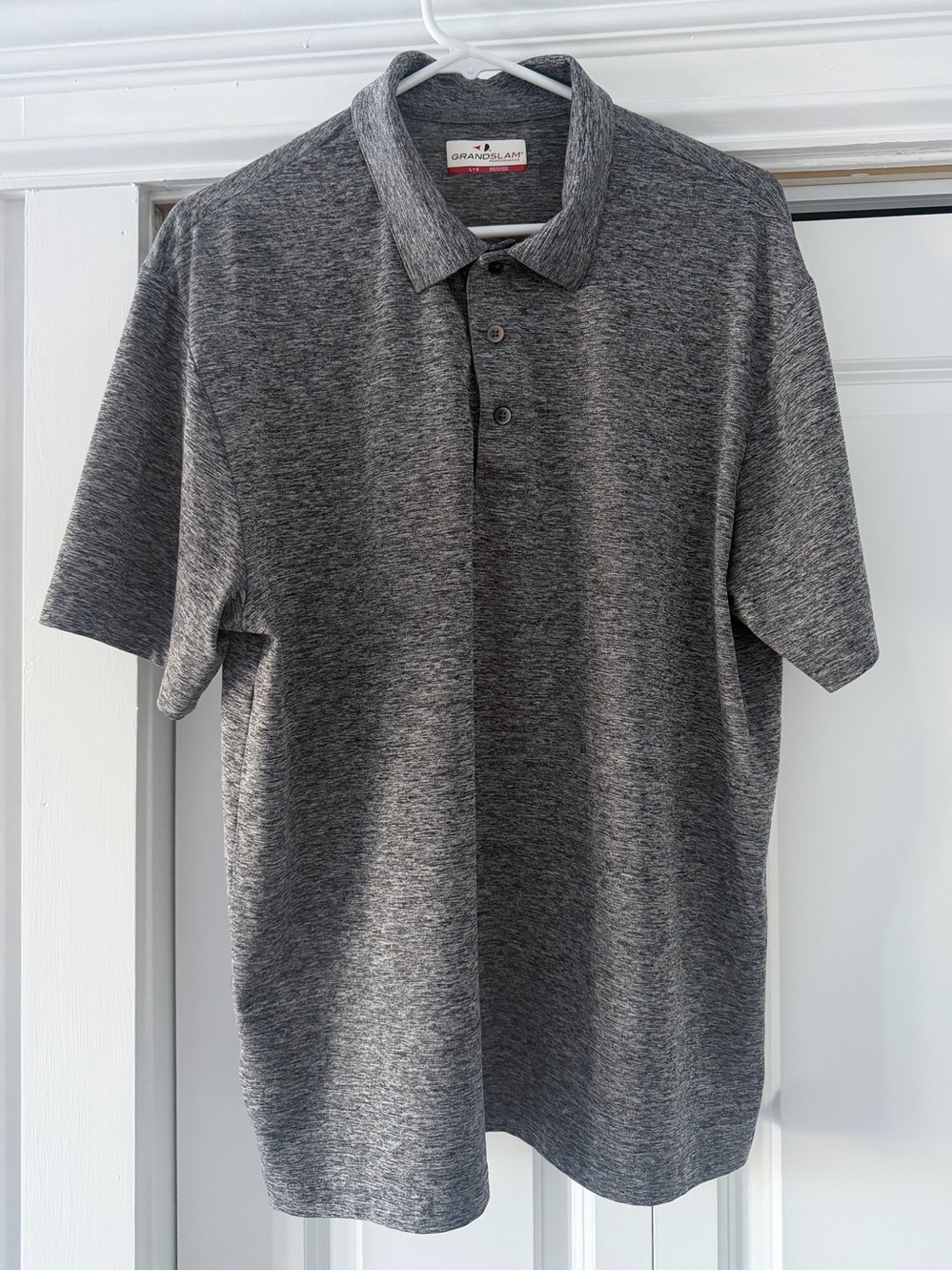 Grand Slam Men's Heather Gray Short Sleeve Polo